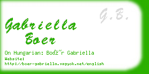 gabriella boer business card